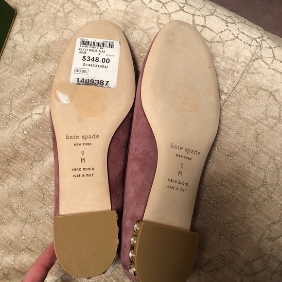 Hold! Kate Spade Melia pink suede ballet flat  9 - Picture 5 of 16